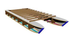 It has buoyancy sufficient to float itself as well as a heavy load. Pontoon Boat Plans Easy To Build From Common Lumber To Get Your Set Of Pontoon Boat Plans Take A L Pontoon Boat Boat Building Plans Wooden Boat Building