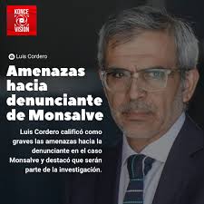Amenazas hacia denunciante de Monsalve: Cordero reacciona y anuncia  investigación.  https://www.koncevisiontv.cl/web/subsecretario-cordero-condena-amenazas-contra-denunciante-de-monsalve-y-anuncia-investigacion/