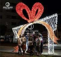 Giant Arch Present Motif Lights Large Tunnel Gift Lighting Christmas  Decorations Santa Decors Waterproof Landscapes