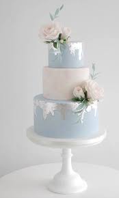 Romantic Dusty Blue And Blush Spring Wedding Ideas For 2019 Wedding Cake Navy Romantic Wedding Cake Spring Wedding Cake