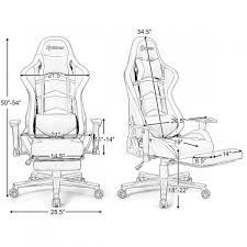 massage gaming chair with lumbar support footrest gaming chairs chairs furniture gaming chair lumbar support foot rest