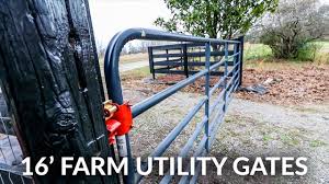 It can be used to erect a fence, as decoration, or to fashion an enclosure for animals or facilities in the garden, industry, transport, or on the farm. Installing 16 Foot Utility Farm Gates For Our Driveway Youtube