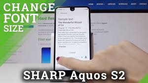 How To Change Font Size In Sharp Aquos S2 Font Size Style Youtube