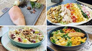 3 Recettes De Salade De Poulet Juteux Et Savoureux Youtube En 2020 Recette Salade Poulet Poulet Juteux Recette Salade