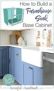 How To Build A Farmhouse Sink Base Cabinet In 2021 Building Kitchen Cabinets Farmhouse Sink Kitchen Kitchen Sink Diy
