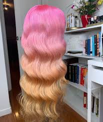 See the video and steps for the dreamscape color below. Pink Fanta 24 130 Density Ready To Ship Tomorrow Watercolor Method Using Very Little Hair Dye And A Lot Of Water Dyed Hair Hair Plugs Wild Hair Color