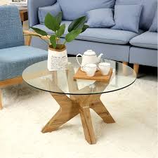 Quality tempered glass coffee table. Cambridgeshire Cross Legs Coffee Table In 2021 Round Glass Coffee Table Coffee Table Mid Century Modern Coffee Table