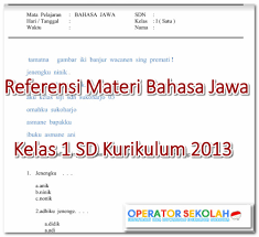 Materi bahasa jawa kelas 3 sd semester 2 kurikulum 2013. Referensi Materi Bahasa Jawa Kelas 1 Sd Kurikulum 2013 Operator Sekolah
