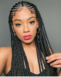When combined, these two can create breathtaking outlook. Ghanaian Hairstyles On Instagram Half Cornrows Half Box Braids Jasmeannnn Feedi Goddess Braids Hairstyles Braided Hairstyles African Braids Hairstyles