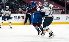Blues players ryan o'reilly and brayden schenn reacted with displeasure over the hit by nazem kadri on justin faulk in the third period of game two of the blues vs avalanche playoff series. Habitmoz5mdcym