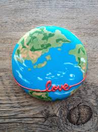 A Globe With Love Sugar Cookies Decorated Fancy Cookies Monster Cookies