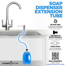 Check spelling or type a new query. Sink Soap Dispenser Extension Tube 36 Inch With Check Valve Maintains Prime Two Bottle Stoppers To Fit Most Soap Containers No More Messy Refills Provides A Lifetime Of Convenience Walmart Com