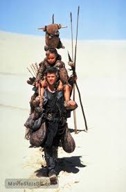 Aunty entity (tina turner) will return mad max's (mel gibson) camels if he will fight the giant blaster in a barbaric caged arena. Mad Max Beyond Thunderdome Publicity Still Of Mel Gibson