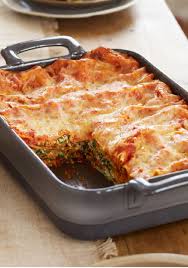 Spinach Mushroom Lasagna With Red Pepper Marinara Recipe Spinach Stuffed Mushrooms Stuffed Peppers Recipes