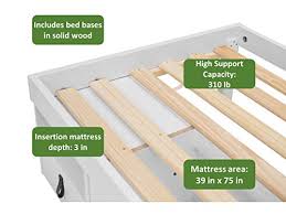 Product specifications brand name:memomad size:twin size color:off white features the sturdy bali platform bed is all made in solid pine wood and has synthetic leather handles. Memomad Bali Storage Platform Bed With Drawers Twin Size Off White Pricepulse