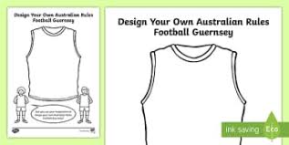 Create your own personalised sports cards. Design Your Own A League Jersey Worksheet Teacher Made
