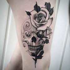 When combined with the skull, the two combine to symbolize knowledge beyond death. Skull Roses Tattoo Designs Boykaks Tattooist Facebook