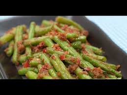5.daging goreng kunyit kacang panjang sudah pun siap dihidang! Resepi Sambal Kacang Panjang Youtube