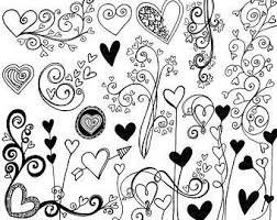 Love Clipart Infinity Word Art Printable Digital Stamps Etsy In 2020 Heart Doodle Heart Clip Art Valentine Hearts Art