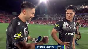 Can i claim my 5mins of fame? New Zealand V Tonga Shaun Johnson And Roger Tuivasa Sheck Play Scissors Paper Rock To Settle Try Dispute Sporting News Australia