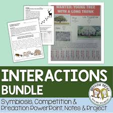 Ecological Interactions Symbiosis Competition Predation Digital Lesson Life Science Lessons Biology Lessons Symbiosis