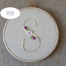 I created this stitch along because this is on of my best sellers, both in kits and pdf pattern. Letter S Diy Hand Embroidery Pdf Monogram Floral Pattern Etsy