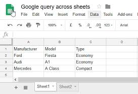 And, you can't use indirect to create the reference, based on sheet names in a cell, because indirect doesn't support 3d references. How To Use A Value In Sheet2 In The Where Clause Of Query In Sheet2 Whose Dataset Is In Sheet1 Web Applications Stack Exchange