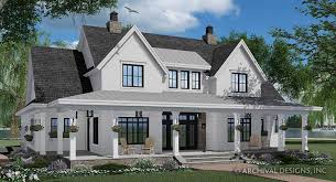 Going back in time, the american farmhouse reflects a simpler era when families gathered in the open kitchen and living room. Farmhouse House Plans Farm Home Style Archival Designs