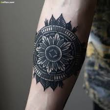 When it comes to forearm tattoos, we love our roses. Black Ink Mandala Flower Tattoo On Men Forearm Segerios Com