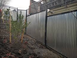Ocean blue painted wood fence texture seamless 09491. Corrugated Metal Fencing Tacoma Puyallup Fencing Pros