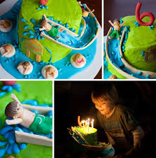 Birthday Cake On Fire Too Many Candles Water Park Cake Too Cute Swimming Cake Beach Themed Cakes Beach Birthday Cake