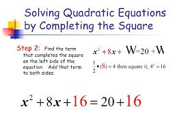 Next, it will attempt to solve the equation by using one or more of the following: How To Complete The Square In Algebra 2 How To Wiki 89