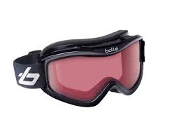 bolle mojo ski goggles shiny black frame vermillon lens