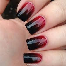 Nageldesign Ombre Nailart Rot Schwarz Nageldesign Nailart Halloween Nagel Nagel Design Rot Nagelideen
