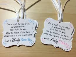 I have created several baby shower favor tag printables that you can print from home and attach to your favors! Candle Baby Shower Tea Light Favor Tags