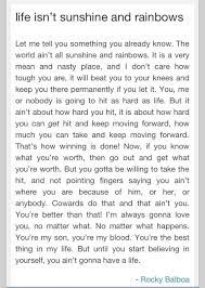 Maybe you would like to learn more about one of these? Rocky Balboa One Of My Favourite Speeches Ever Good Night Motivational Quotes Rocky Quotes Finding Someone Quotes