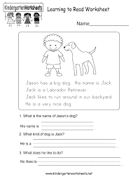This Is A Reading Worksheet For Kindergarteners This Would Be A Fun Reading Pra Reading Worksheets Kindergarten Reading Worksheets English Worksheets For Kids