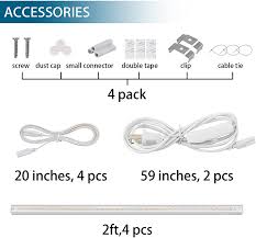 What are the parts of a grow light? Buy Barrina Grow Lights For Indoor Plants Full Spectrum Sunlight 2ft 40w 4 X 10w 250w Equivalent Led Grow Light Bulbs T5 Grow Lights Plug And Play 4 Pack Online In Vietnam B0814l4xpl