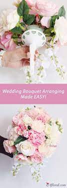Wedding Bouquet Arranging Made Easy With Bouquet Holders Diy Wedding Bouquet Fake Flowers Diy Bridal Bouquet Wedding Flower Holders