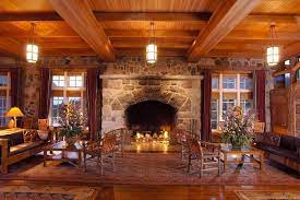 Or rather, it's a retreat for nature lovers with cabins located in the forest on the river. Crater Lake Lodge National Park Lodge Architecture Society