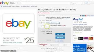 Since everyone on ebay has a problem paying with a ebay gift card someone said link it through paypal. 25 Ebay Gift Card For Only 23 Email Delivery 8 Off Youtube