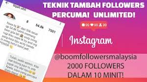 Bukti hasil dari targeted customer. Auto Follower Instagram Malaysia Resep Kuini
