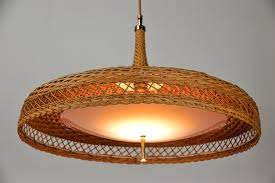 This rattan pendant light is a great way to add bohemian charm and warmth to your home and is perfectly adaptable to any ceiling height from your bedroom, kitchen island, or to a dining table or entry. Adjustable Woven Rattan Pendant Lamp 1960s For Sale At Pamono