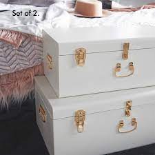 Storage trunks & chests exchange from the wide range of products in home store. Beautify Extra Large Storage Trunks Set Of 2 Storage Chests Stackable For Bedroom Living Room Dressing Room Hallway
