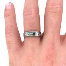Vintage Wedding Ring Hand Engraved for Men | Paisley | Braverman Jewelry