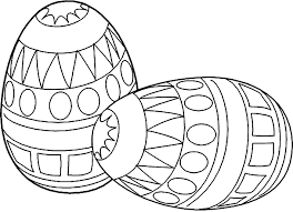Desene de colorat de pasti cu iepurasi. Easter Eggs Free Print And Color Online