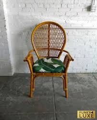 Bamboo Chair W Martinique Banana Leaf Cushion 230 00 Via Etsy Bamboo Chair Upholstered Chairs Bamboo Furniture