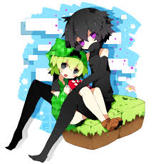 Endermen are tall, black neutral mobs from the end that have the ability to teleport and pick up blocks. Minecraft Image 1657873 Zerochan Anime Image Board