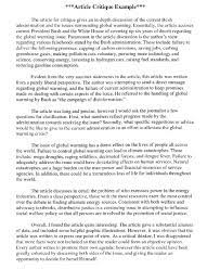 Gaining knowledge and methods of critiquing an article through the contents and resources provided in this course. How To Write An Article Critique Example Apa At Kingessays C