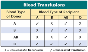 extraordinary blood donor and recipient chart blood donor